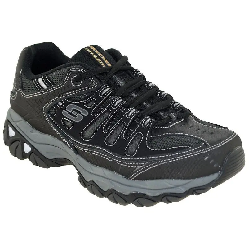Skechers Men`s After Burn Memory Fit Sneaker Style 50125 Bkcc - Black