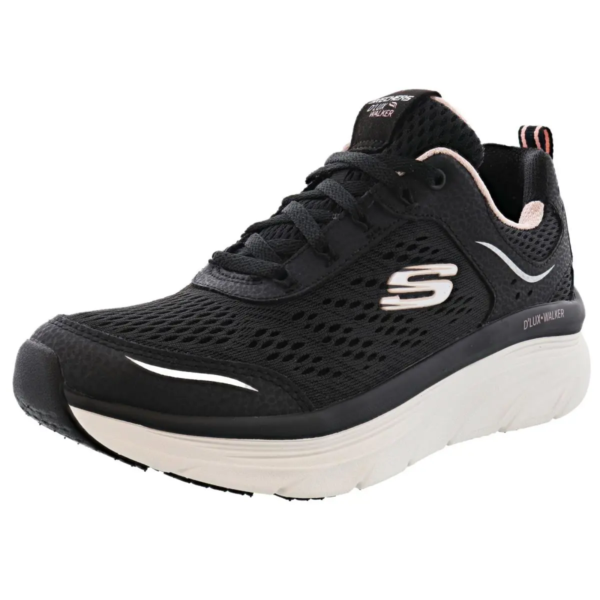 Skechers Women`s D`lux Walker-infinite Motion 149023 Walking Shoes - BLACK / PINK