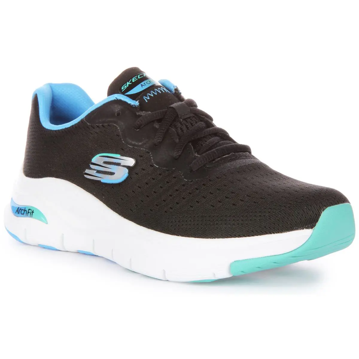 Skechers Arch Fit Infinity Comfort Mesh Sneaker Navy Multi Womens US 6- 10 - NAVY MULTI