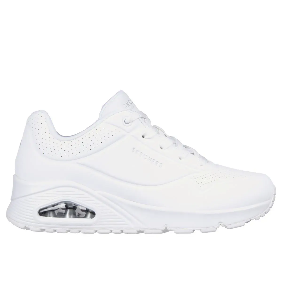 Skechers Women`s Uno - Stand on Air Ultra-light Breathable Sport Shoes Sneakers - White