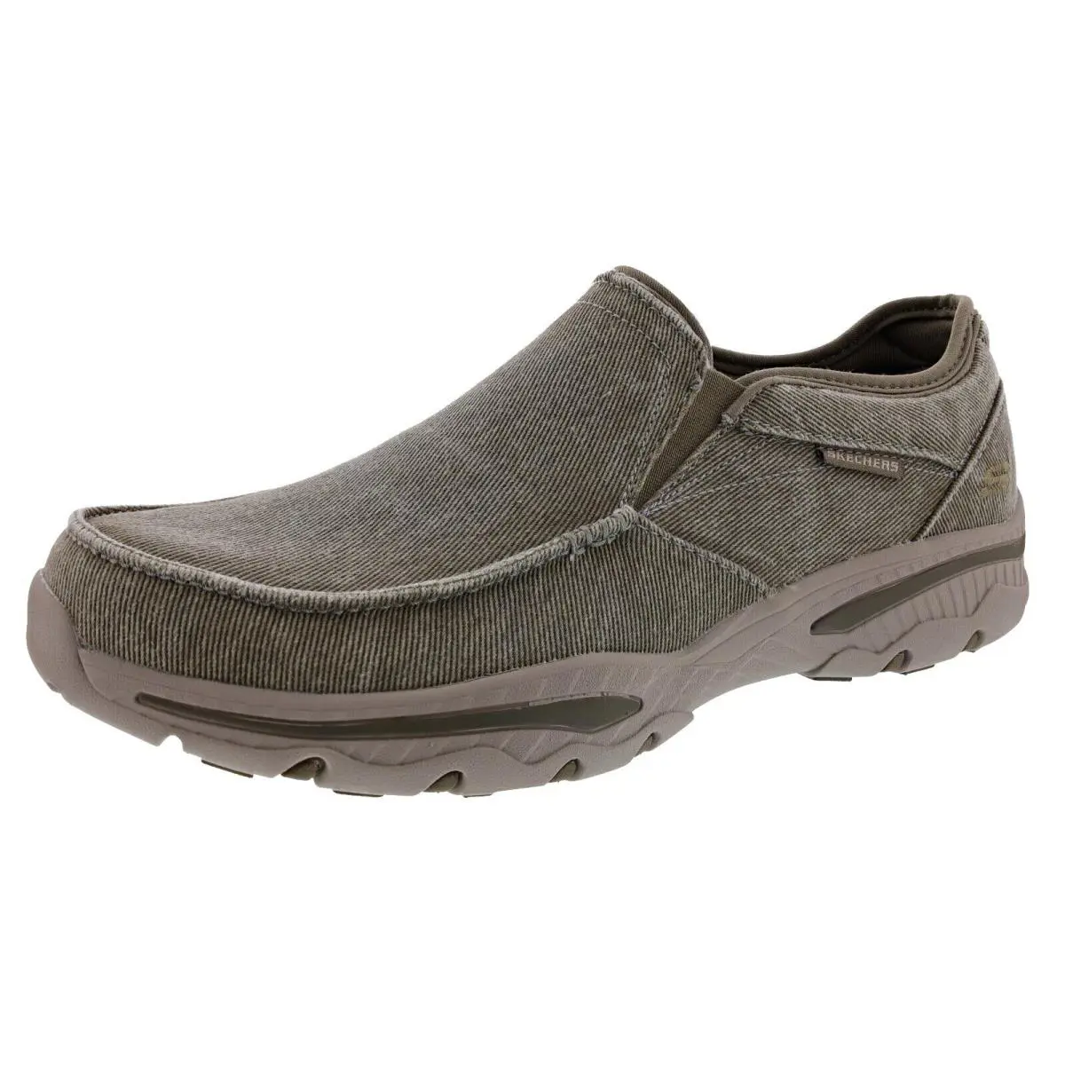 Skechers Men`s Creston-moseco 65355EWW/TPE 4E Width Vintage Washed Walking Shoes - TAUPE