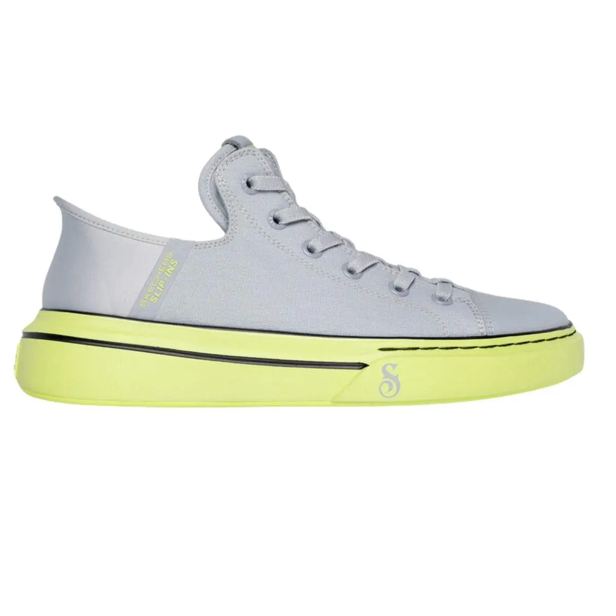Men`s 251032 Snoop One-og Tela Gray Lime Slip-ins Casual Shoes 9 by Skechers