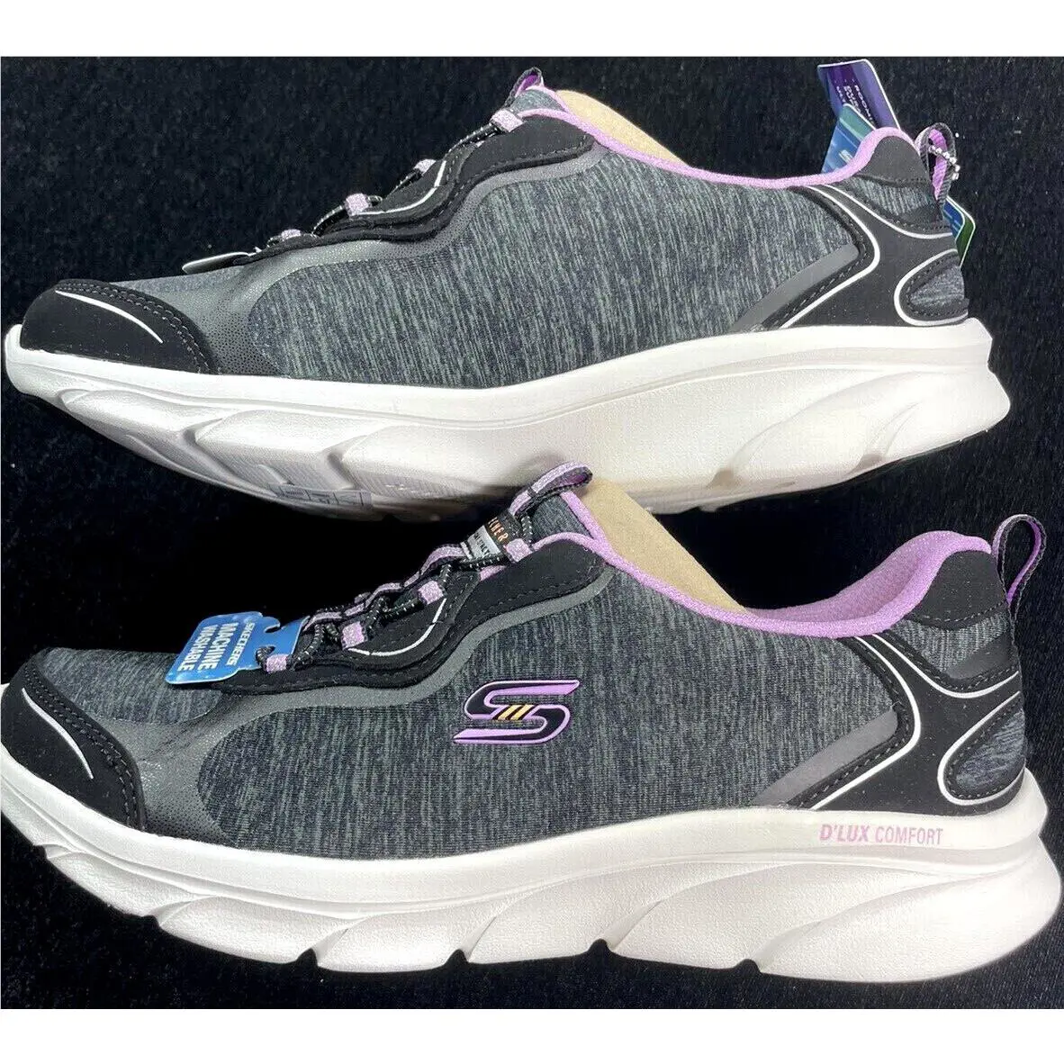 Skechers shoes - BLACK-PURPLE 4