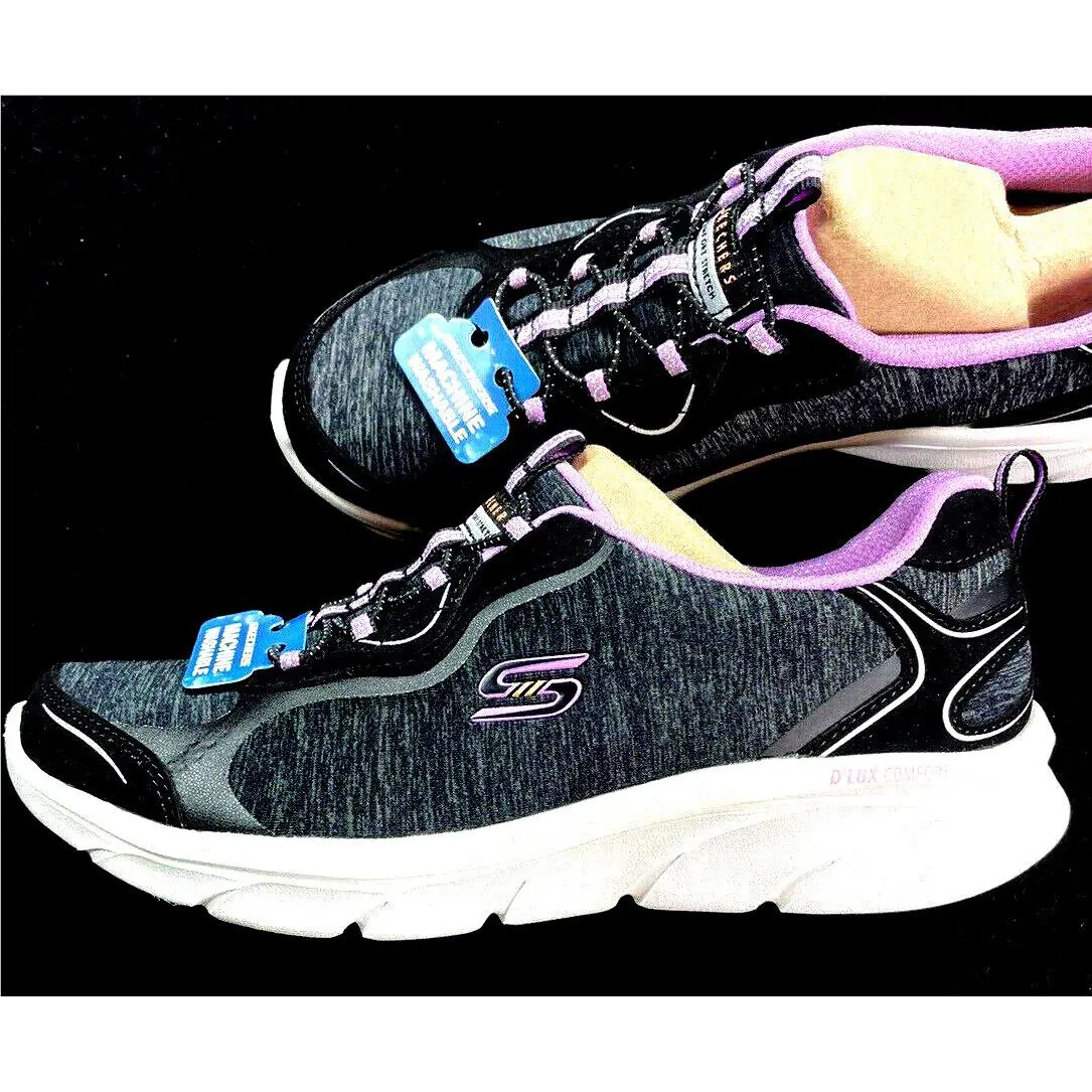 Skechers shoes - BLACK-PURPLE 10
