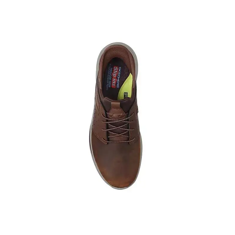 Skechers shoes - skechers garza - garza - Dark Brown Leather 1