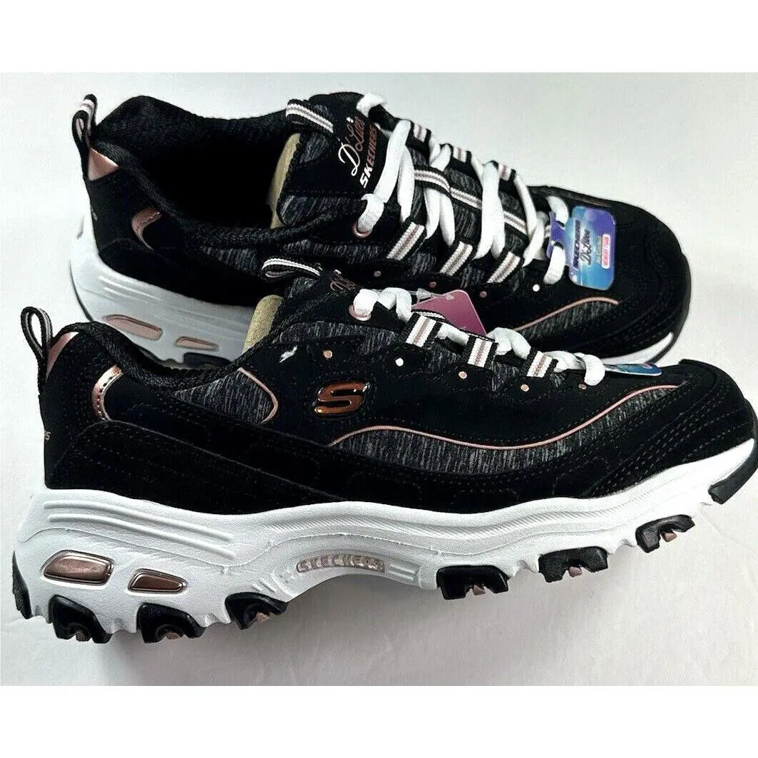 Skechers shoes - SKECHERS D`Lites - Black-Rose Gold 6