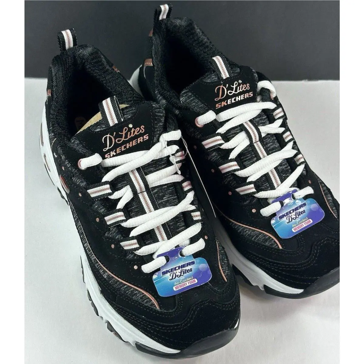 Skechers shoes - SKECHERS D`Lites - Black-Rose Gold 4