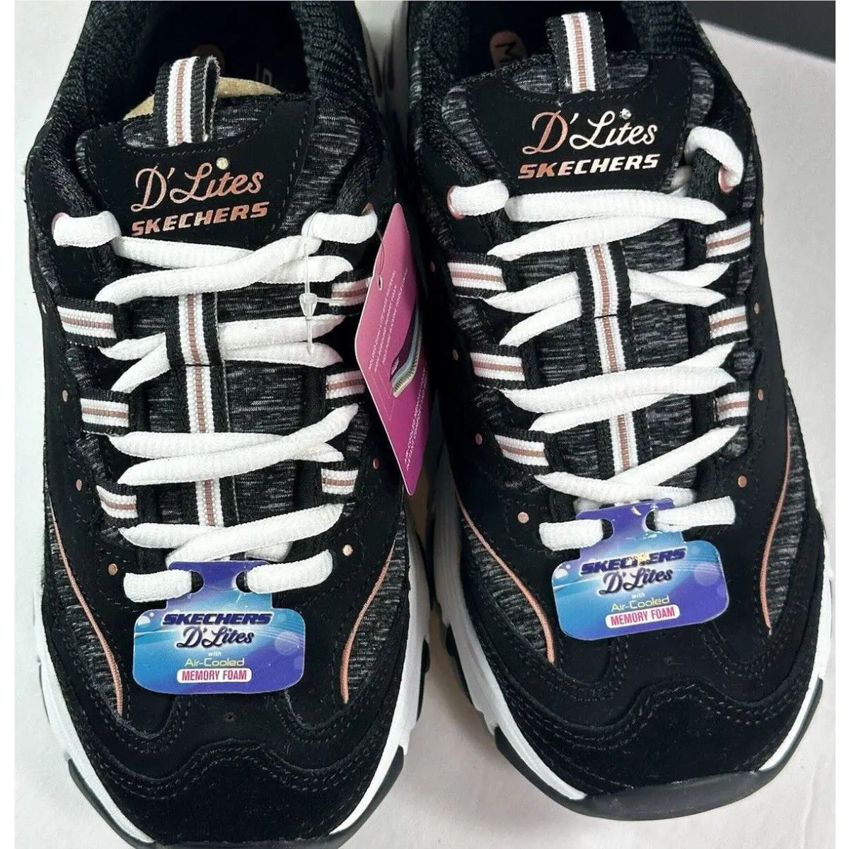 Skechers shoes - SKECHERS D`Lites - Black-Rose Gold 5