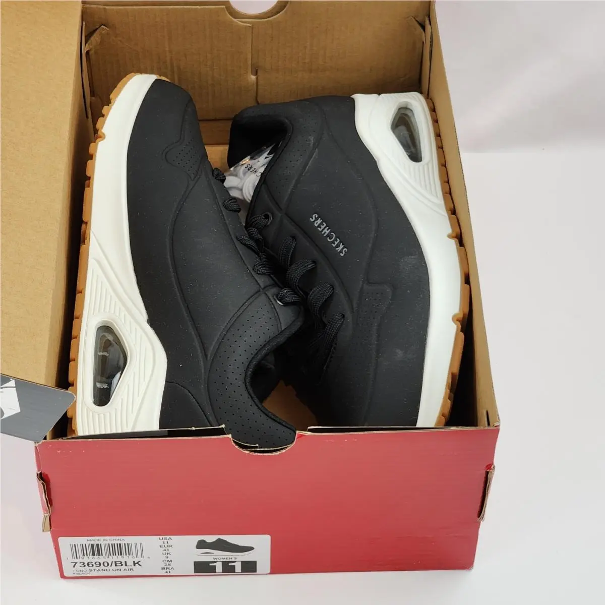 Skechers shoes - Skechers Air Street - Air Street - 73690 - Solid Black (UPC: 191665119166) 9