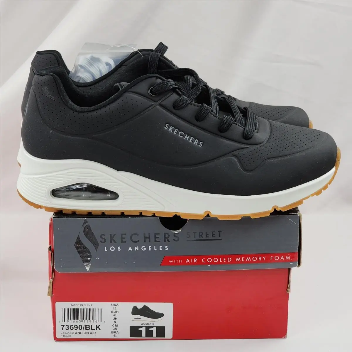 Skechers shoes - Skechers Air Street - Air Street - 73690 - Solid Black (UPC: 191665119166) 1