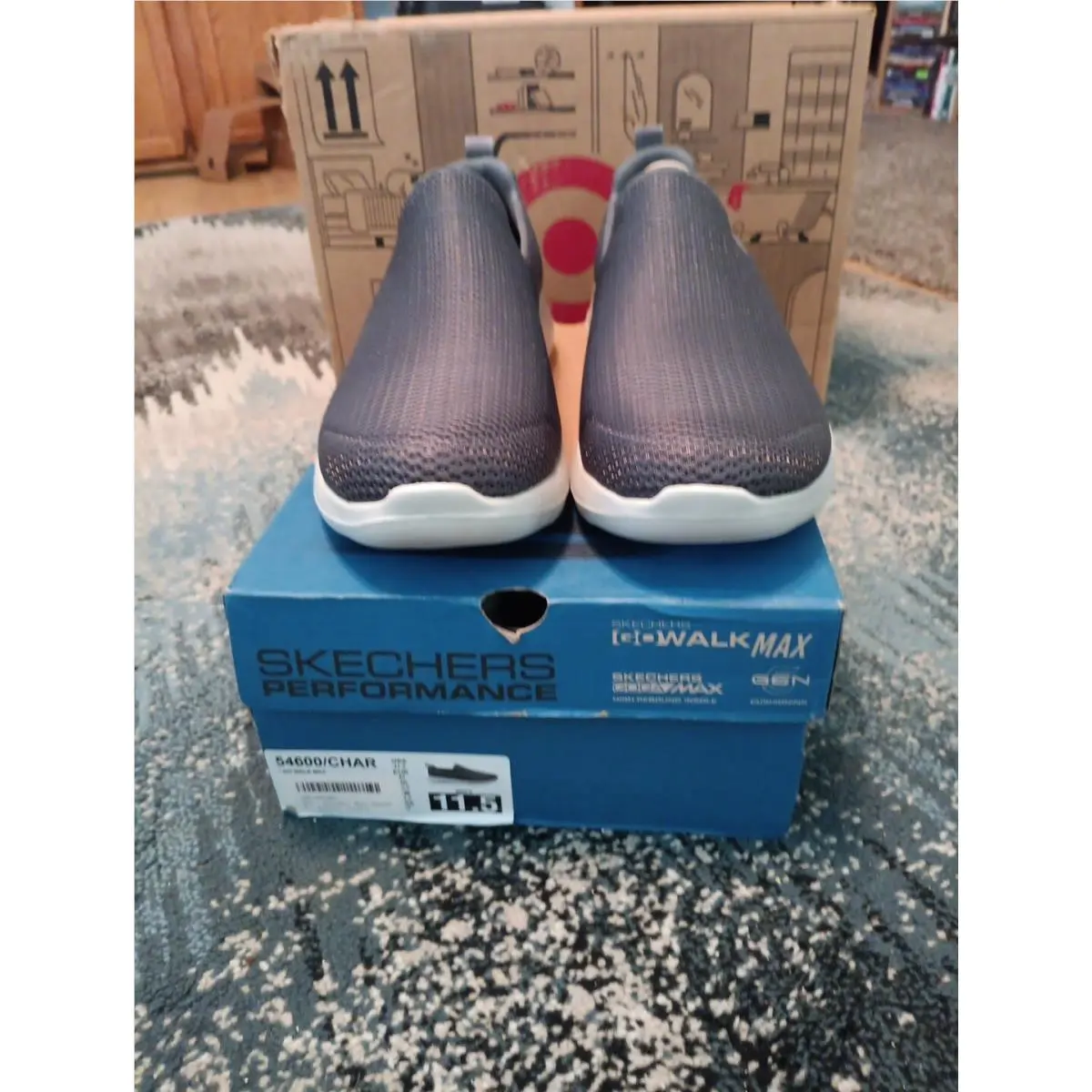 Skechers Performance Men`s Go Walk Max Slip-on Sneaker - 54600 Charcoal