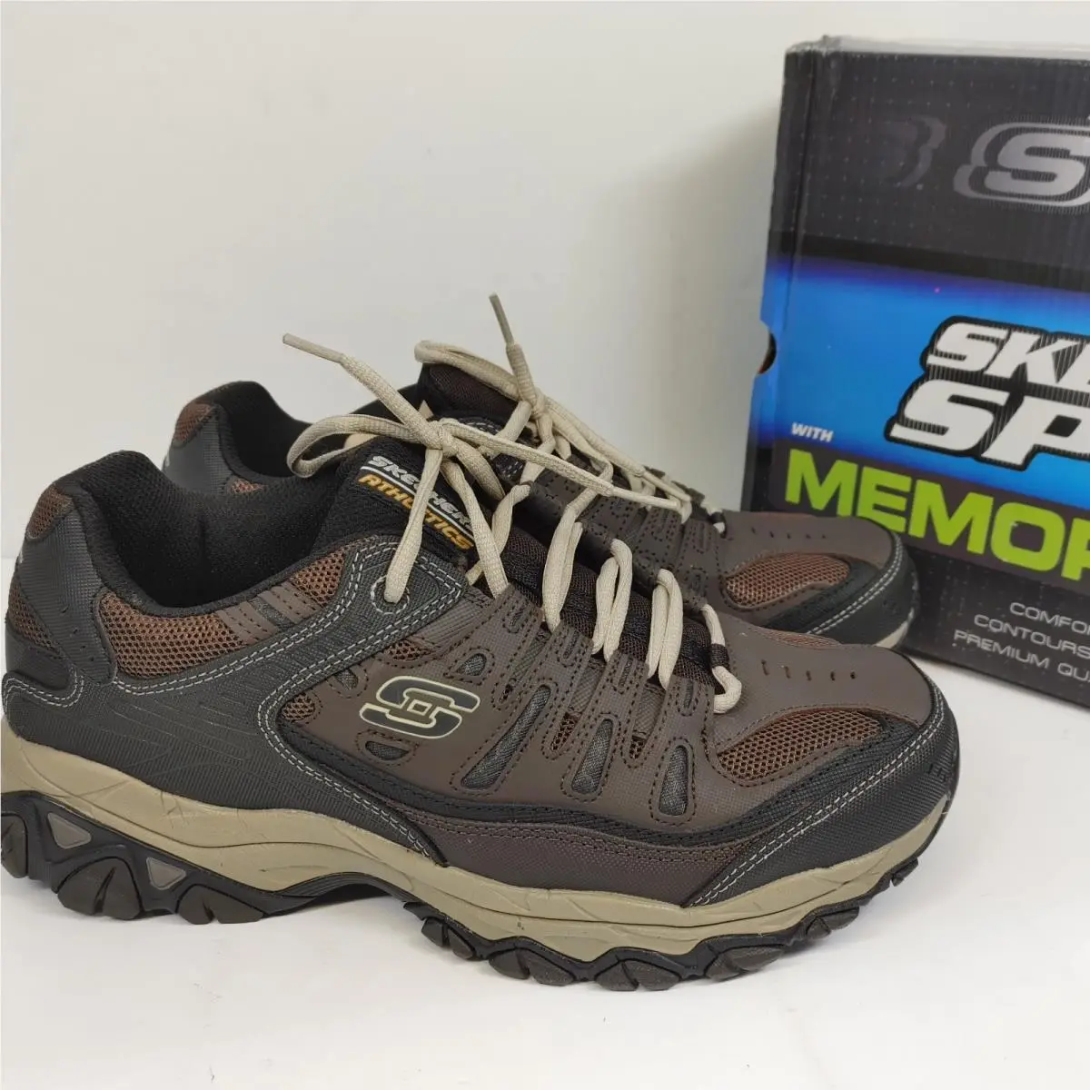 Skechers After Burn Memory Fit Sneakers Shoes Mens Size 11.5 Brown 50125