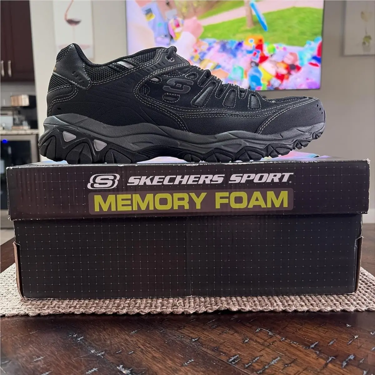 Skechers Men`s After Burn Memory Fit Sneaker Style 50125 Bkcc Size 12 M Black