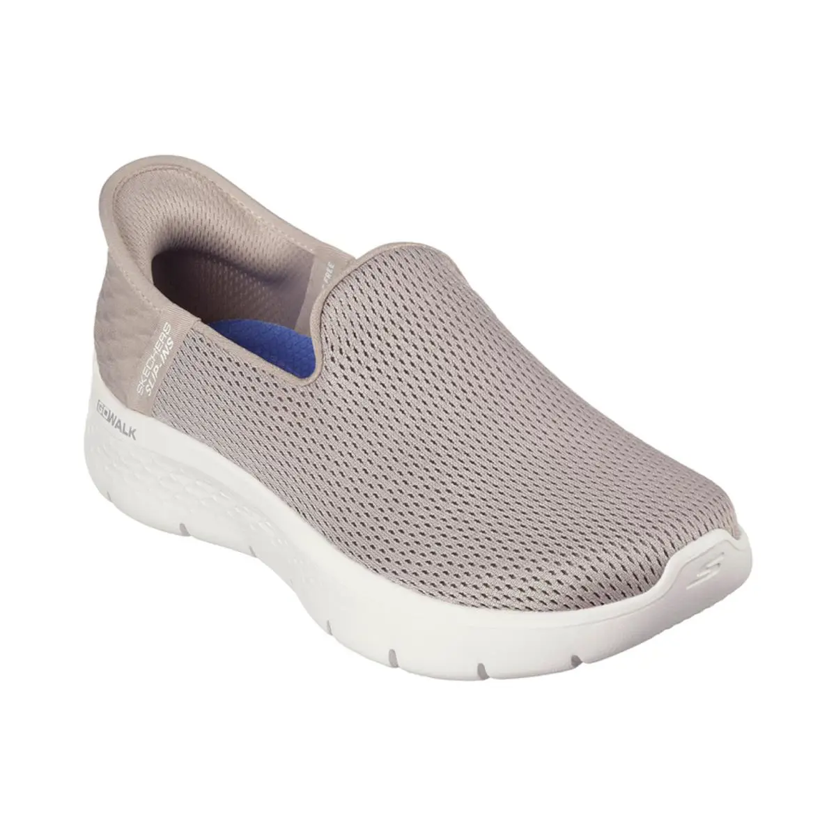 Womens Skechers Slip-ins Go Walk Flex Relish - Taupe Size 7 M US 124963/TPBL - Taupe/Blue