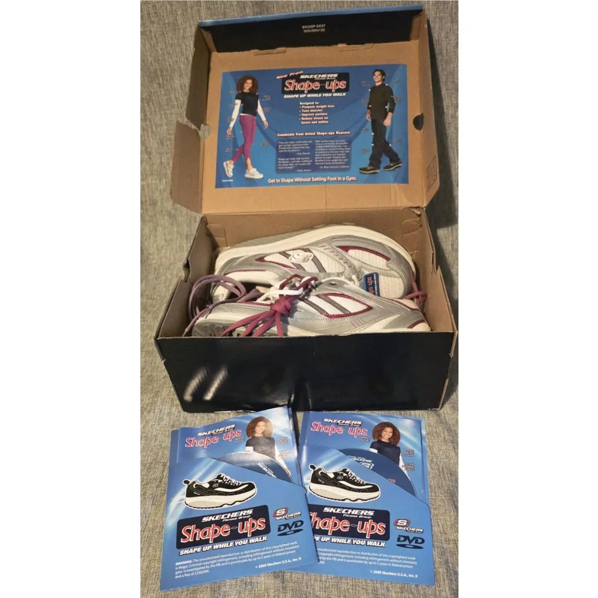 Skechers Shape Ups Size 10 Women`s 11814 Silver/hot Pink Fitness Junkie