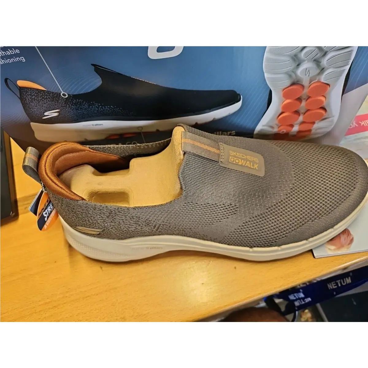 Skechers shoes - Men`s Easy On Slip-ins GOwalk 6 - A622619 - taupe (UPC: 196311676550) 8