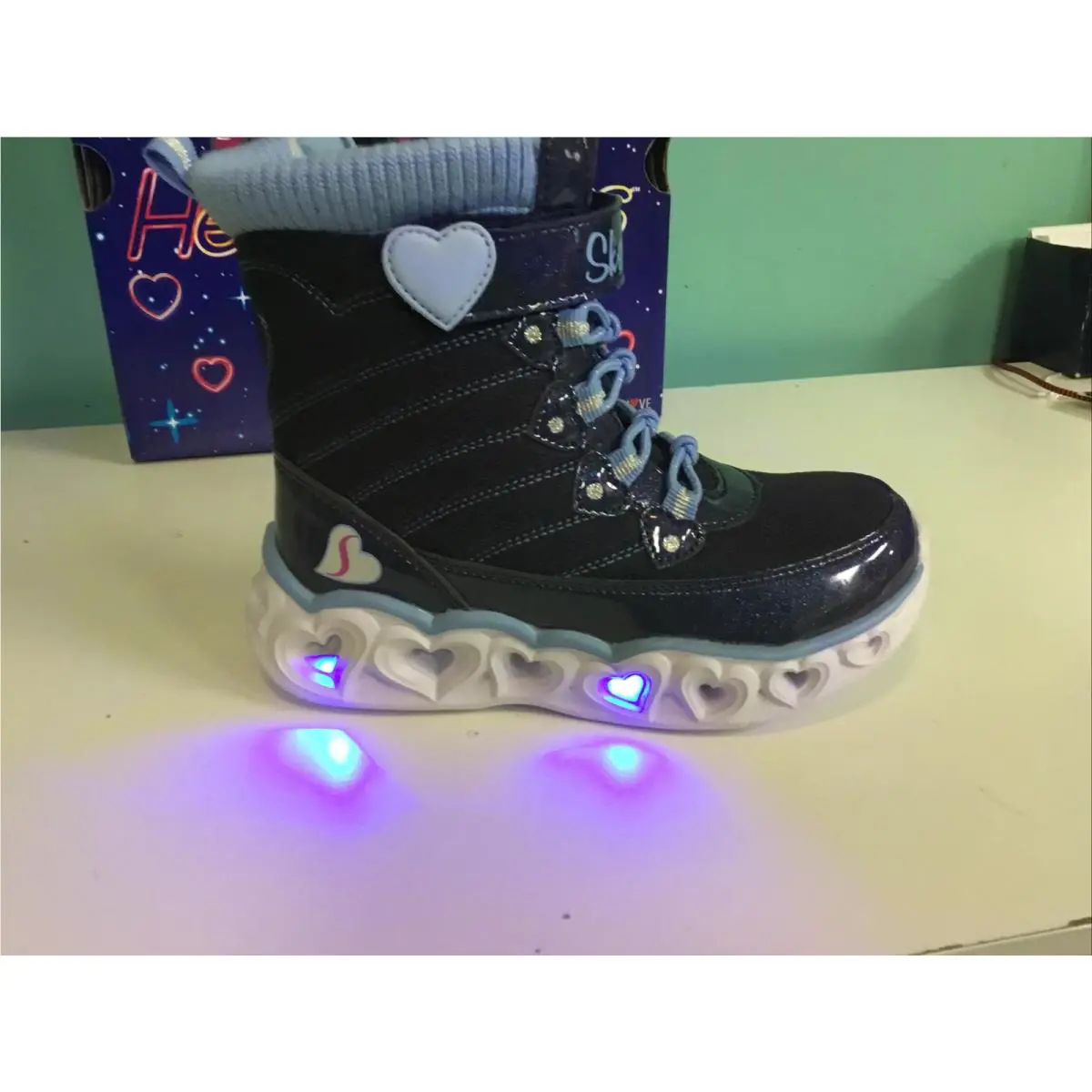 Skechers shoes - Skechers Heart Lights 20287 - Heart Lights - Blue 9