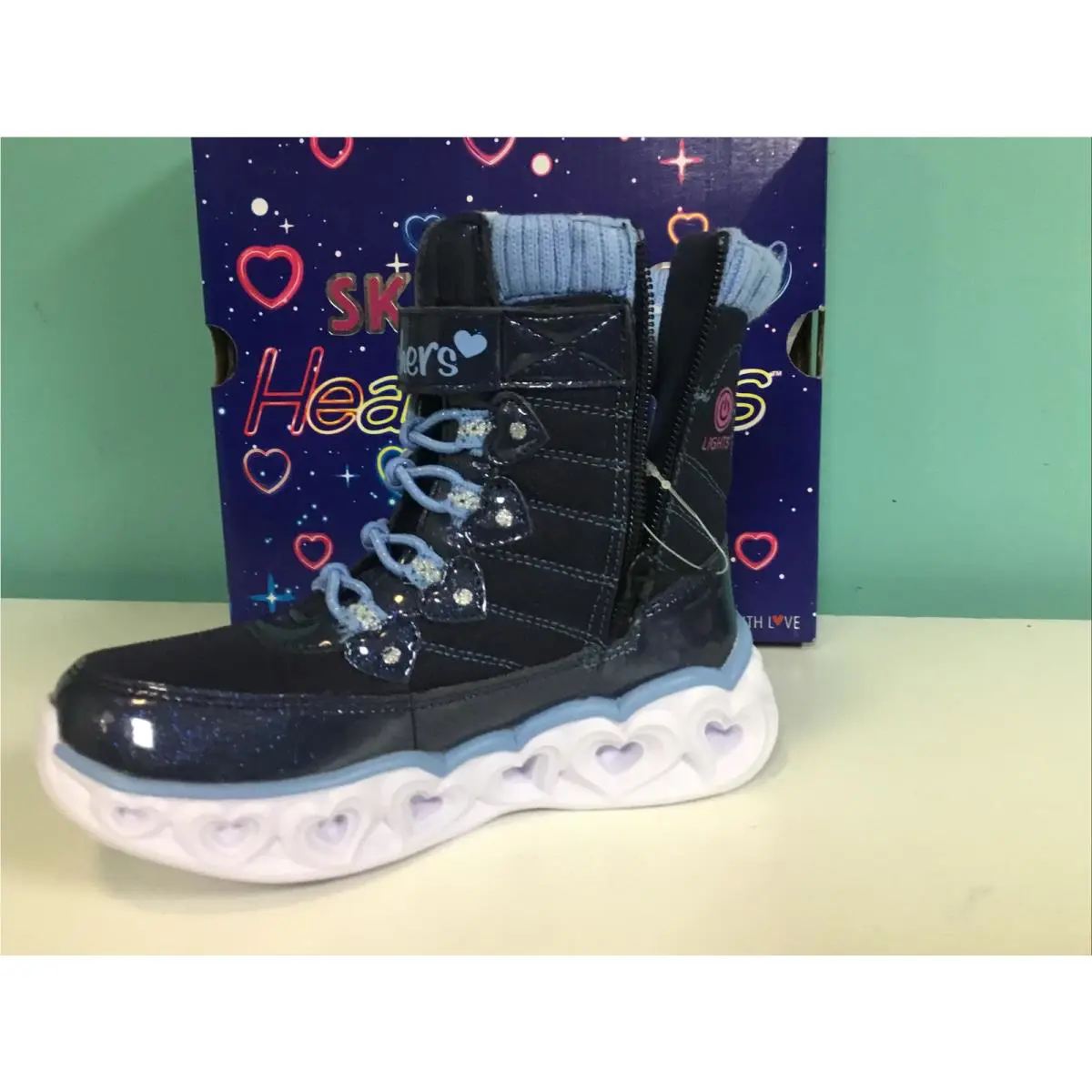 Skechers shoes - Skechers Heart Lights 20287 - Heart Lights - Blue 5