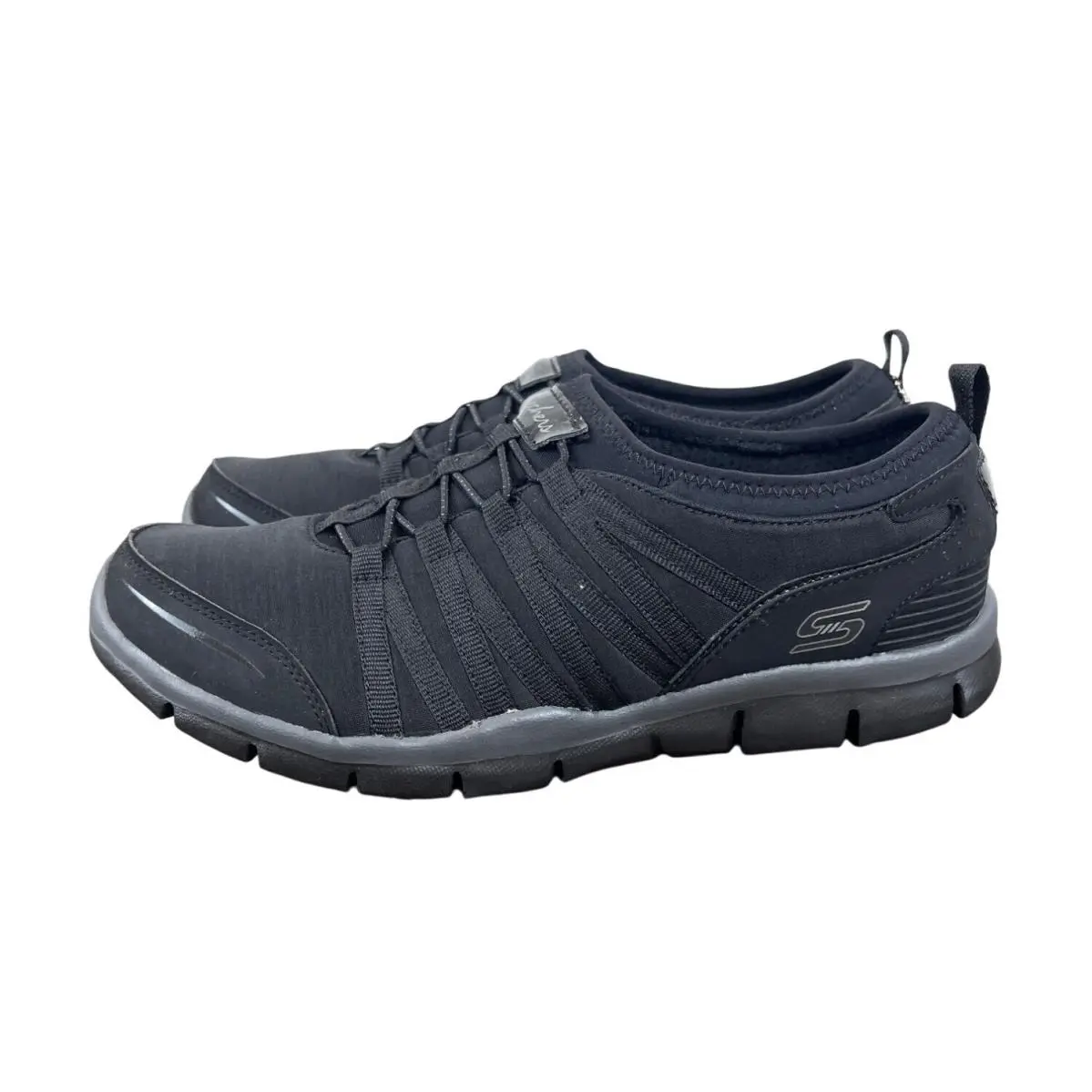 Skechers Black Shake It Off Size 7.5 Womens Sneakers