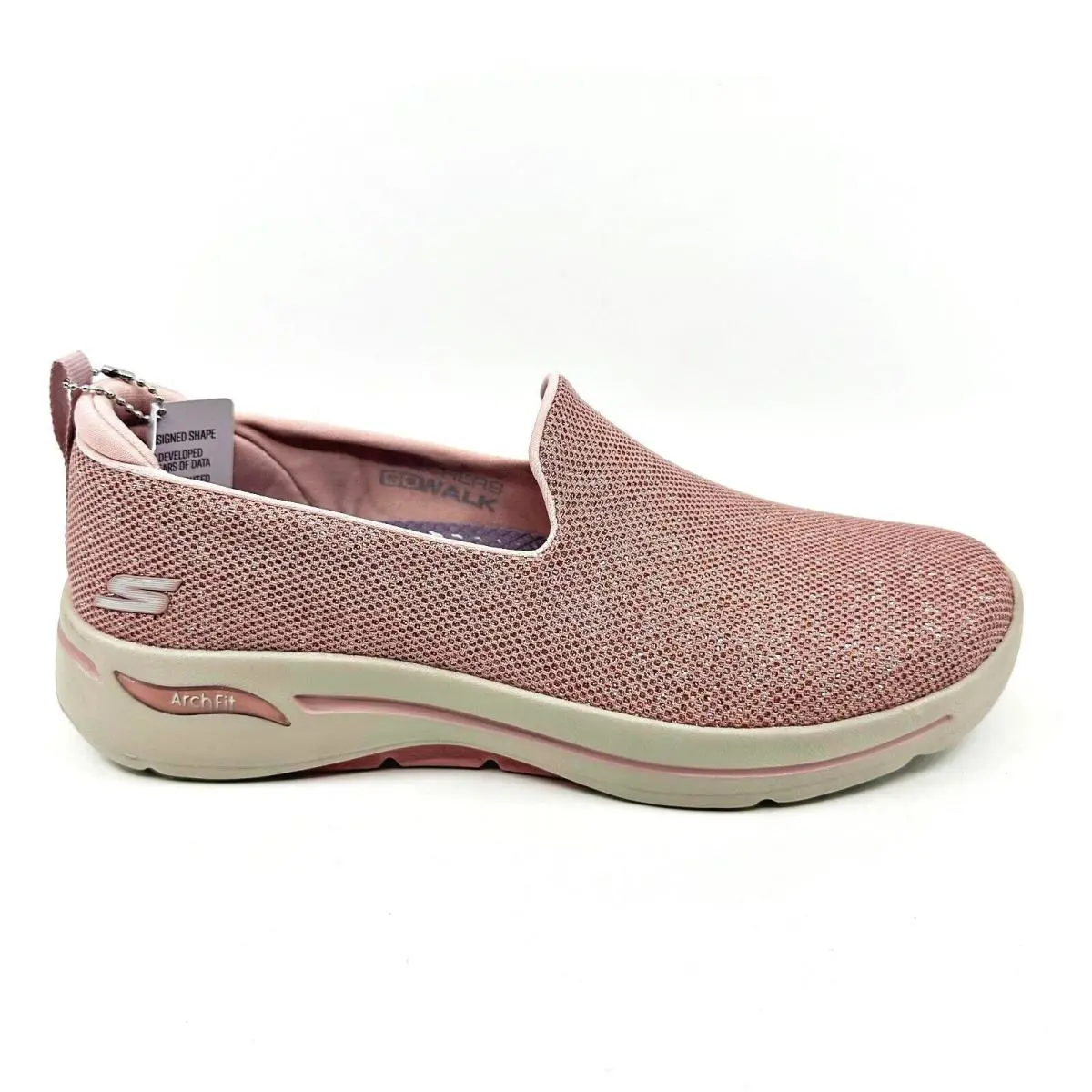 Skechers Go Walk Arch Fit Vividly Mauve Womens Size 9 Slip On Shoes - Pink