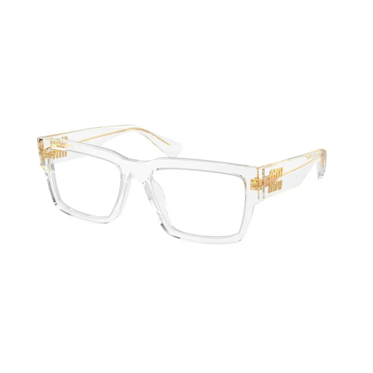 02XV Eyeglasses 2AZ1O1 Transparent by Miu Miu
