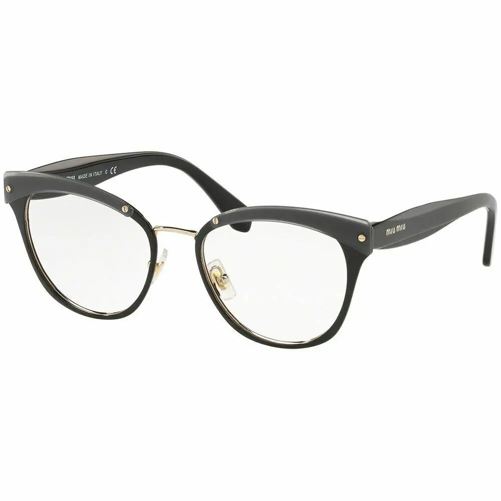 Miu Miu Women`s Eyeglasses W/demo Lens MU54QV-1AB1O1-50 Optical Frame