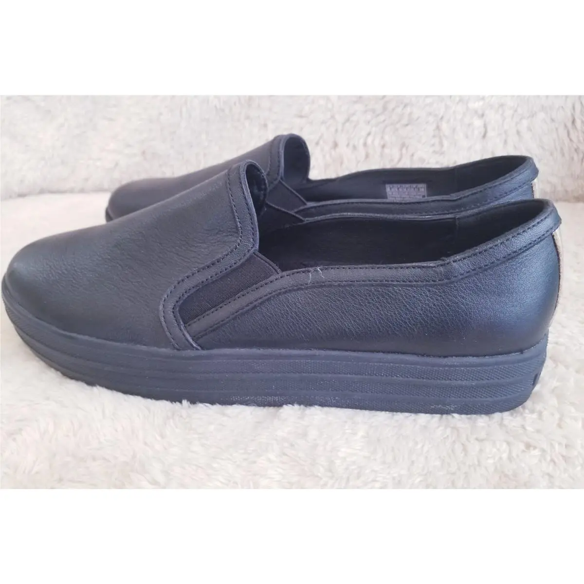 Womens 8.5 Skechers Double Up Sleek Street Shoes Style 803 Black Gold