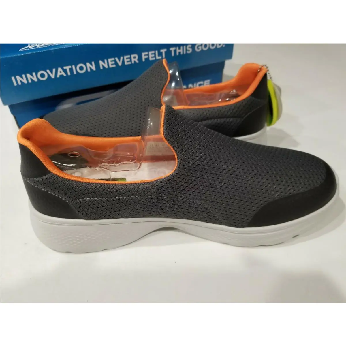 Skechers shoes - Skechers Gowalk 4 - Gowalk - Charcoal Gray & Orange (UPC: 190211722621) 8
