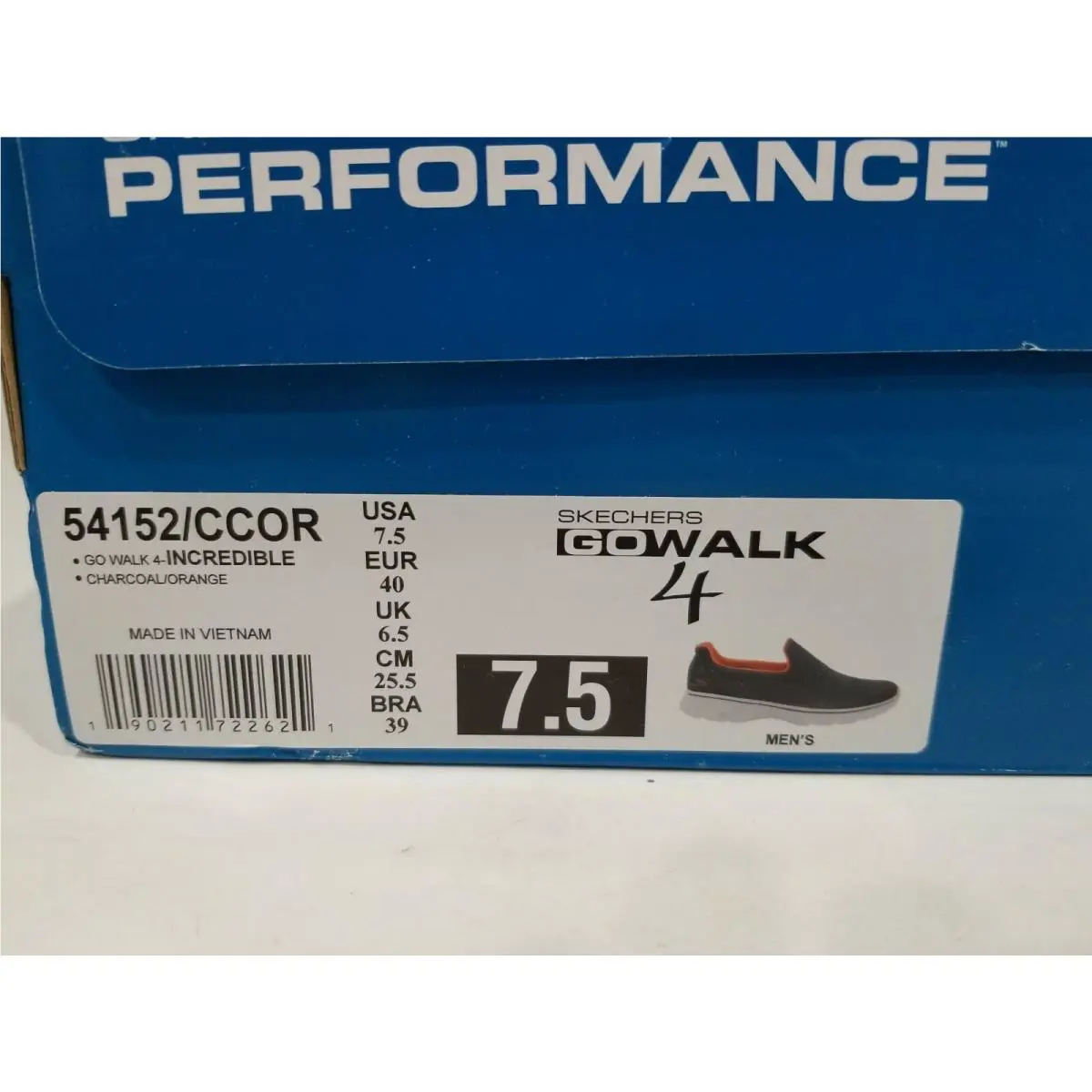 Skechers shoes - Skechers Gowalk 4 - Gowalk - Charcoal Gray & Orange (UPC: 190211722621) 10