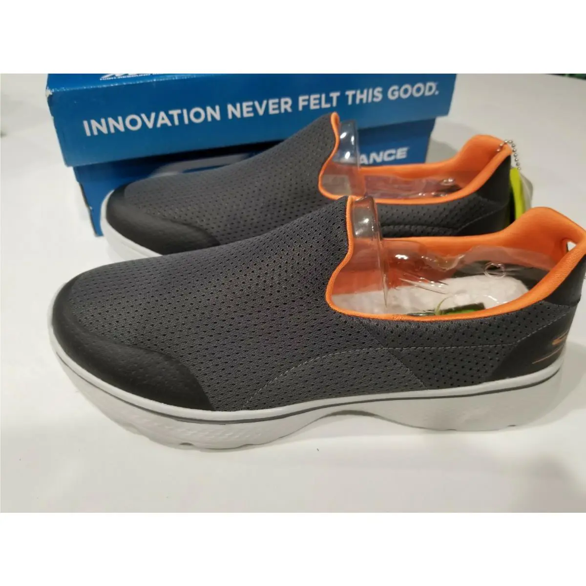 Skechers shoes - Skechers Gowalk 4 - Gowalk - Charcoal Gray & Orange (UPC: 190211722621) 7