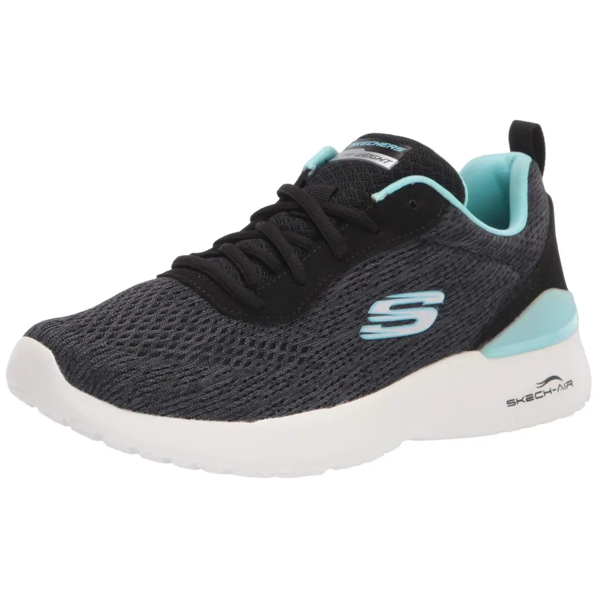 Skechers Womens Athleisure Sneaker Black/turquoise 9.5 US - Black/Turquoise