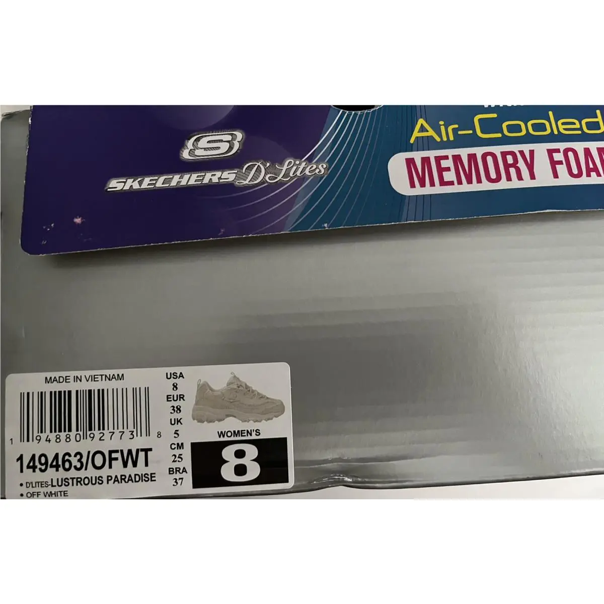 Skechers shoes - D’Lites Lustrous Paradise - Lustrous Paradise - White (UPC: 194880927738) 2