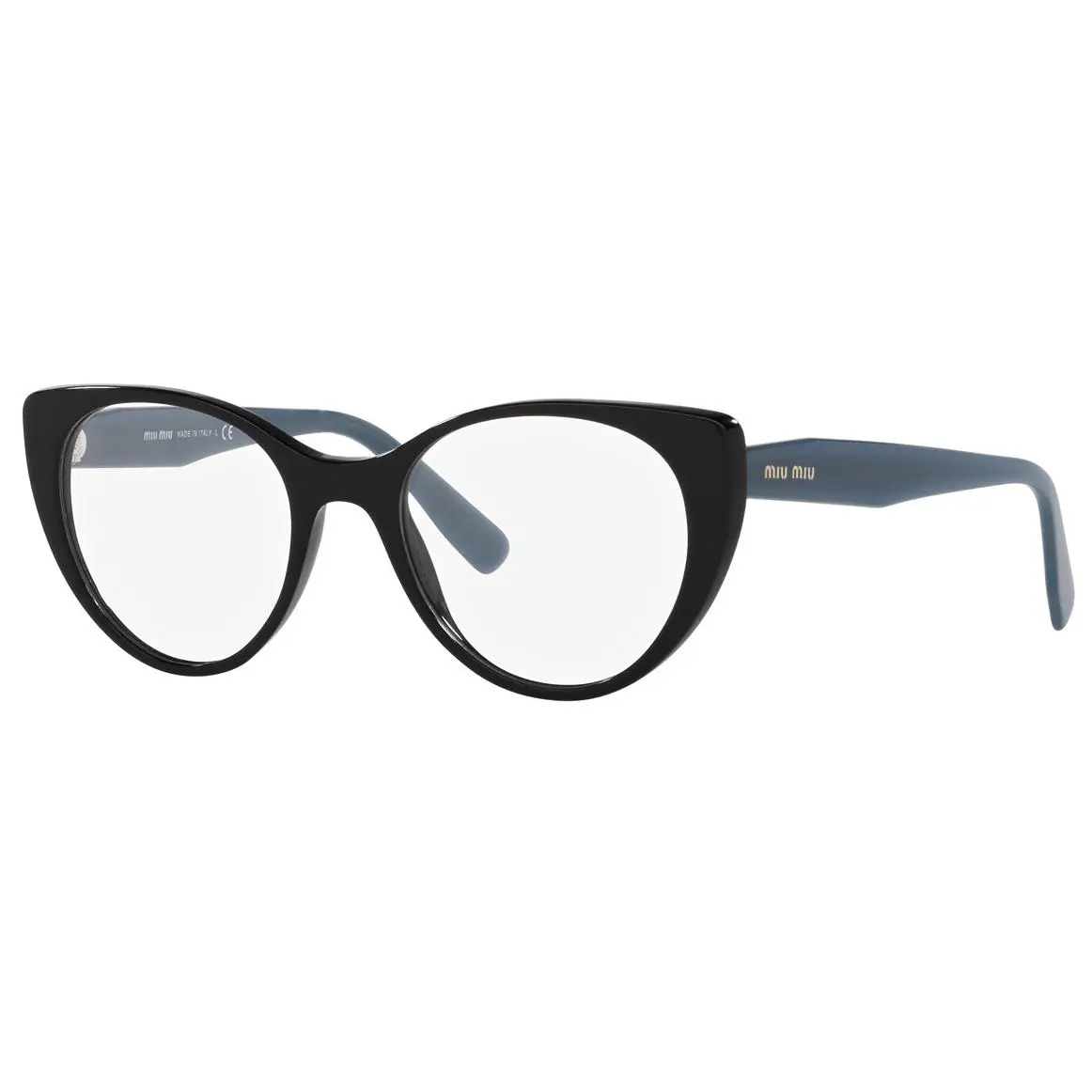 Miu Miu MU06TV 07O1O1 48 Black Blue Eyeglasses Optical Frame