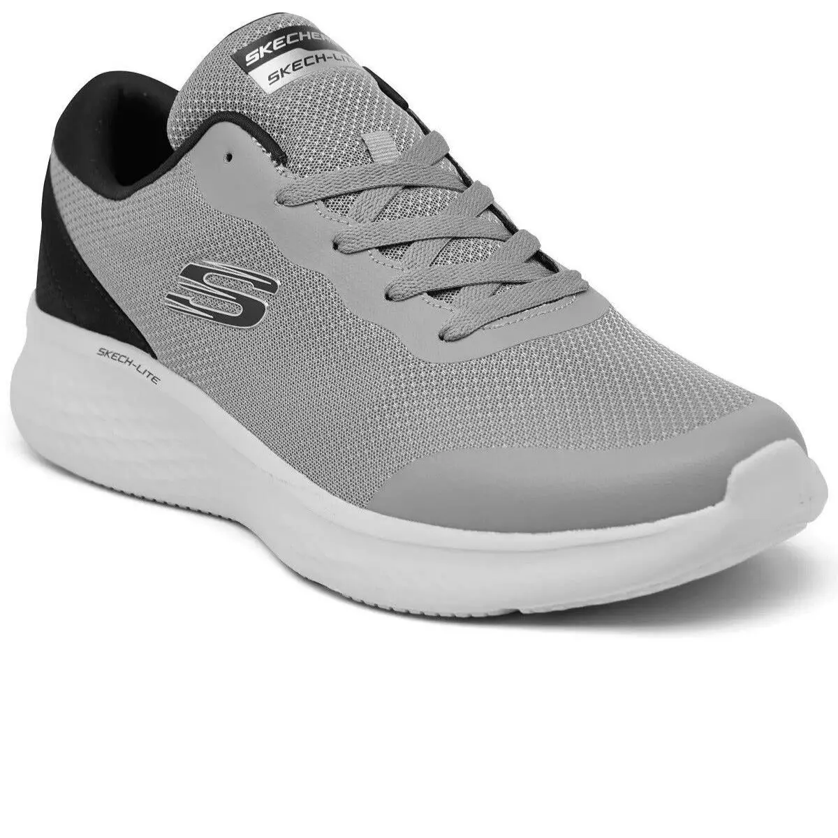Mens Skechers Skech Lite Pro Clear Rush Gray Black Mesh Size 9.5 M Shoes Sneaker