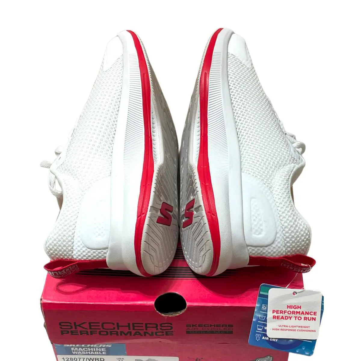 Skechers shoes - Skechers Go Run Pulse - Run Pulse - 128077/WRD - White (UPC: 194428273891) 8