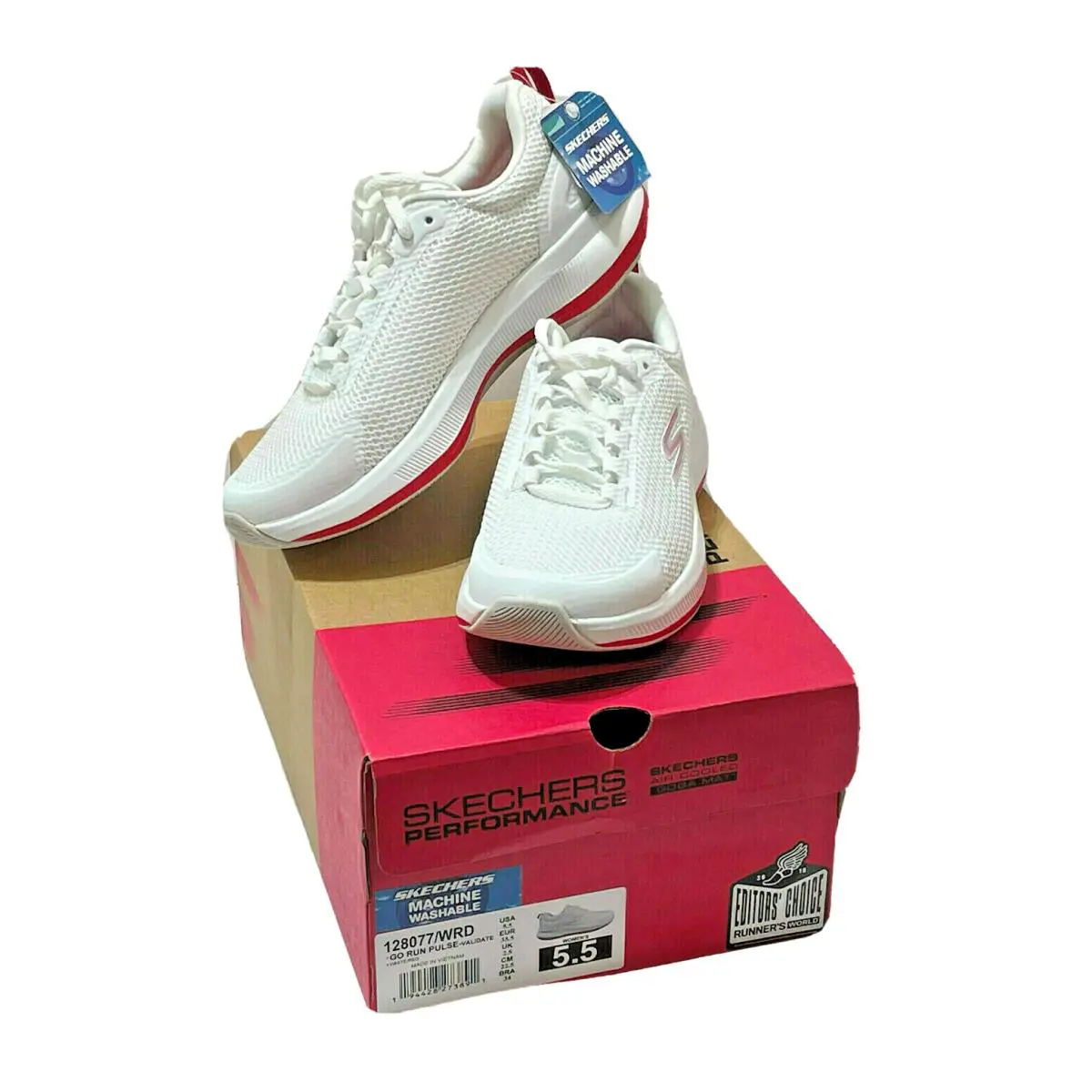 Skechers shoes - Skechers Go Run Pulse - Run Pulse - 128077/WRD - White (UPC: 194428273891) 0