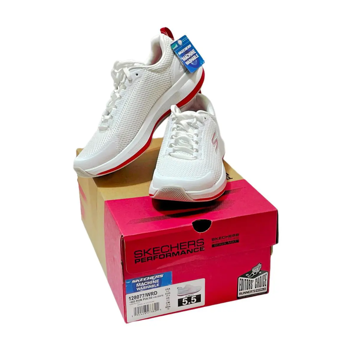 Skechers shoes - Skechers Go Run Pulse - Run Pulse - 128077/WRD - White (UPC: 194428273891) 1