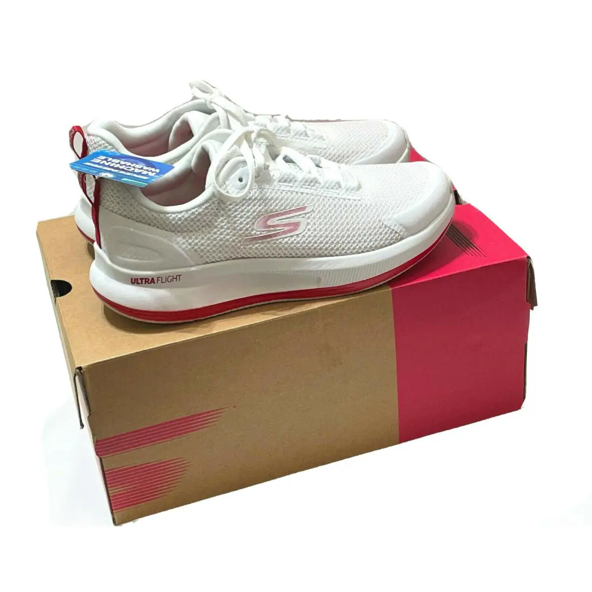 Skechers shoes - Skechers Go Run Pulse - Run Pulse - 128077/WRD - White (UPC: 194428273891) 2
