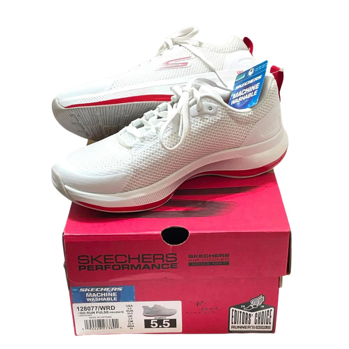 Skechers shoes - Skechers Go Run Pulse - Run Pulse - 128077/WRD - White (UPC: 194428273891) 6