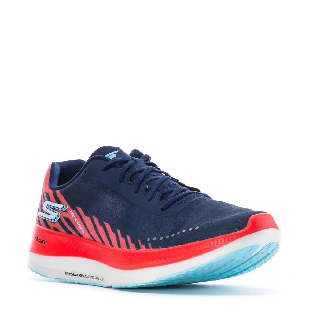 GO Run Razor Excess Good-year Running Men Shoes Navy/coral Size 11 by Skechers