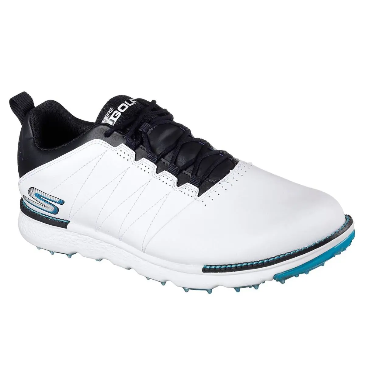 Skechers Men`s Go Golf Shoes Waterproof 54523 Wnv Navy Blue White Size 13 - White