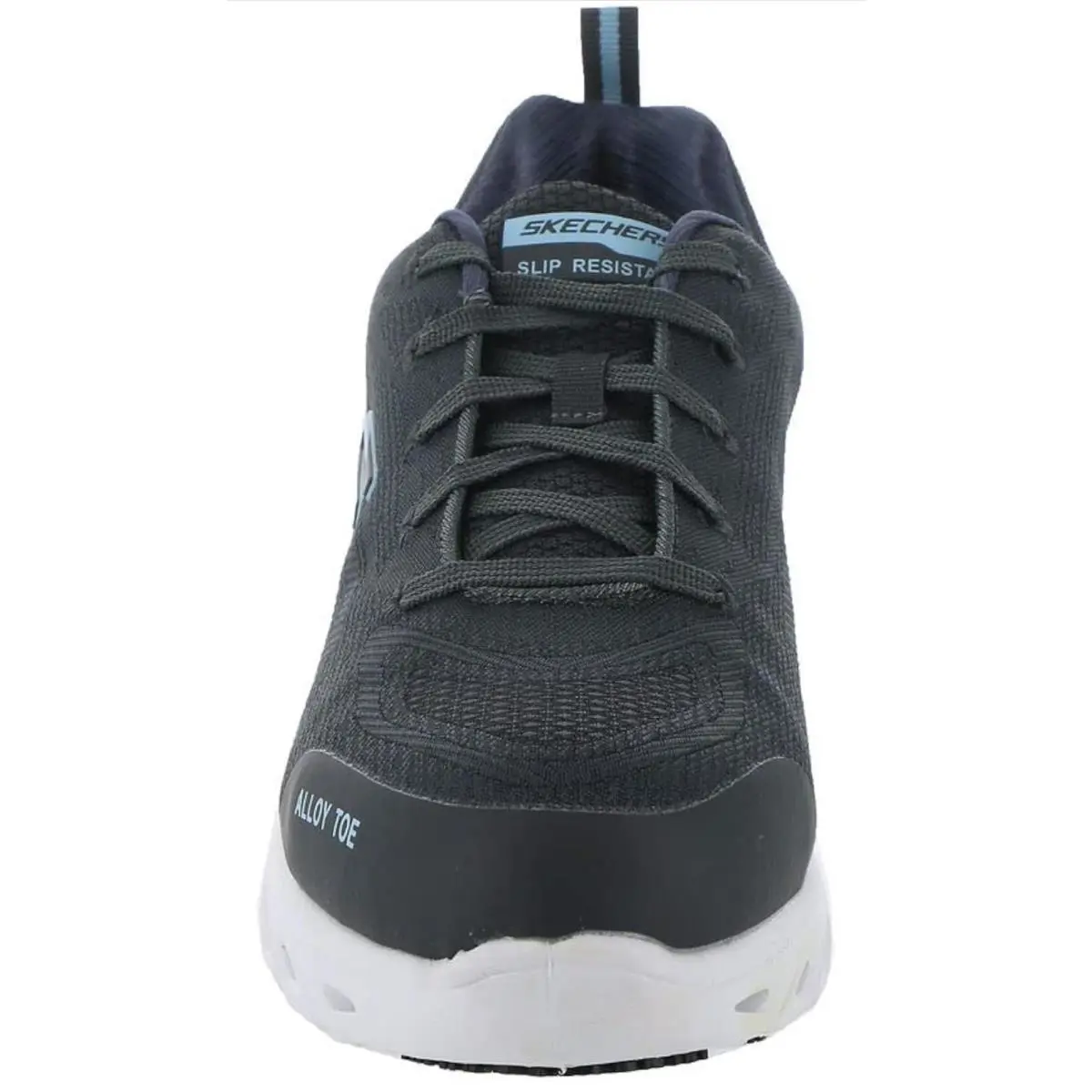 Skechers shoes - Skechers Glide Step SR-Alloy - Glide Step - Dark Gray/Slate- Baby blue hints on tongue and bottom (UPC: 195969834732) 2