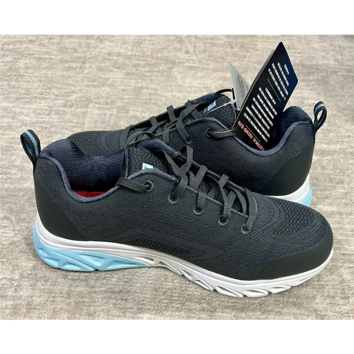 Skechers shoes - Skechers Glide Step SR-Alloy - Glide Step - Dark Gray/Slate- Baby blue hints on tongue and bottom (UPC: 195969834732) 15