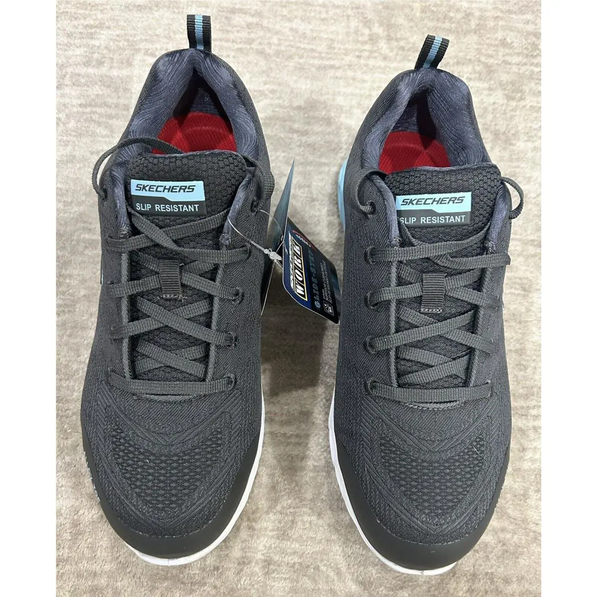 Skechers shoes - Skechers Glide Step SR-Alloy - Glide Step - Dark Gray/Slate- Baby blue hints on tongue and bottom (UPC: 195969834732) 6
