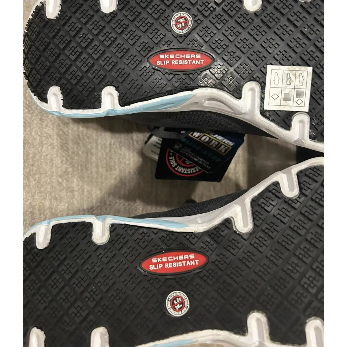 Skechers shoes - Skechers Glide Step SR-Alloy - Glide Step - Dark Gray/Slate- Baby blue hints on tongue and bottom (UPC: 195969834732) 17