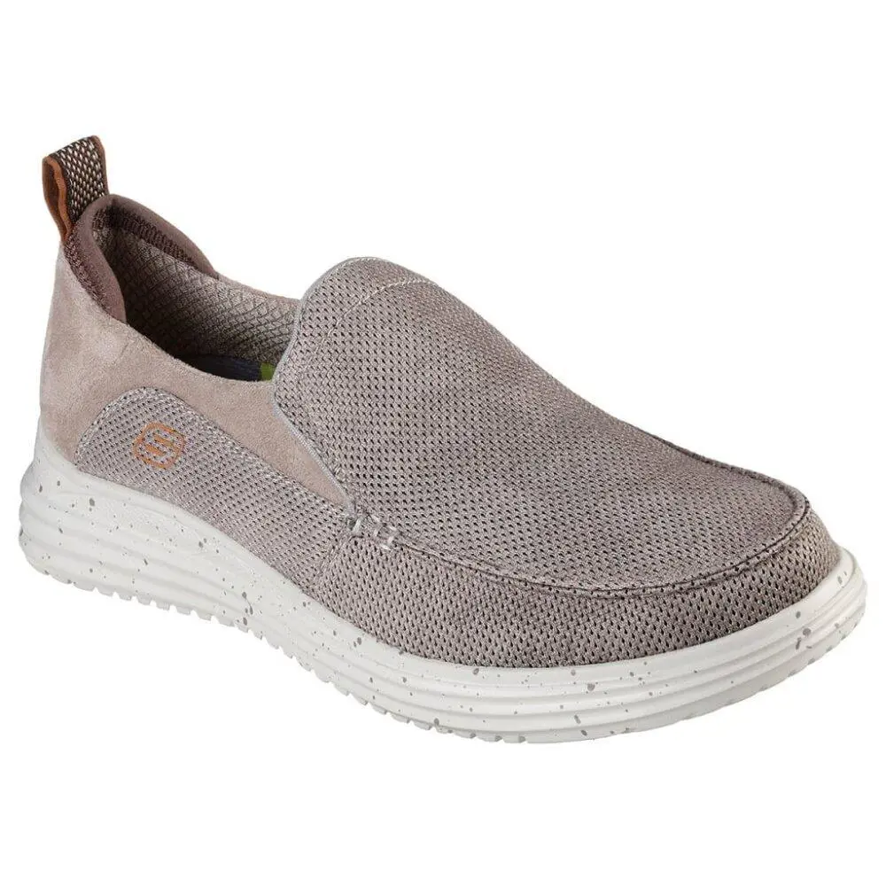 Men`s Skechers Proven Renco Casual Slip On Shoes - Taupe 8.5 - Beige