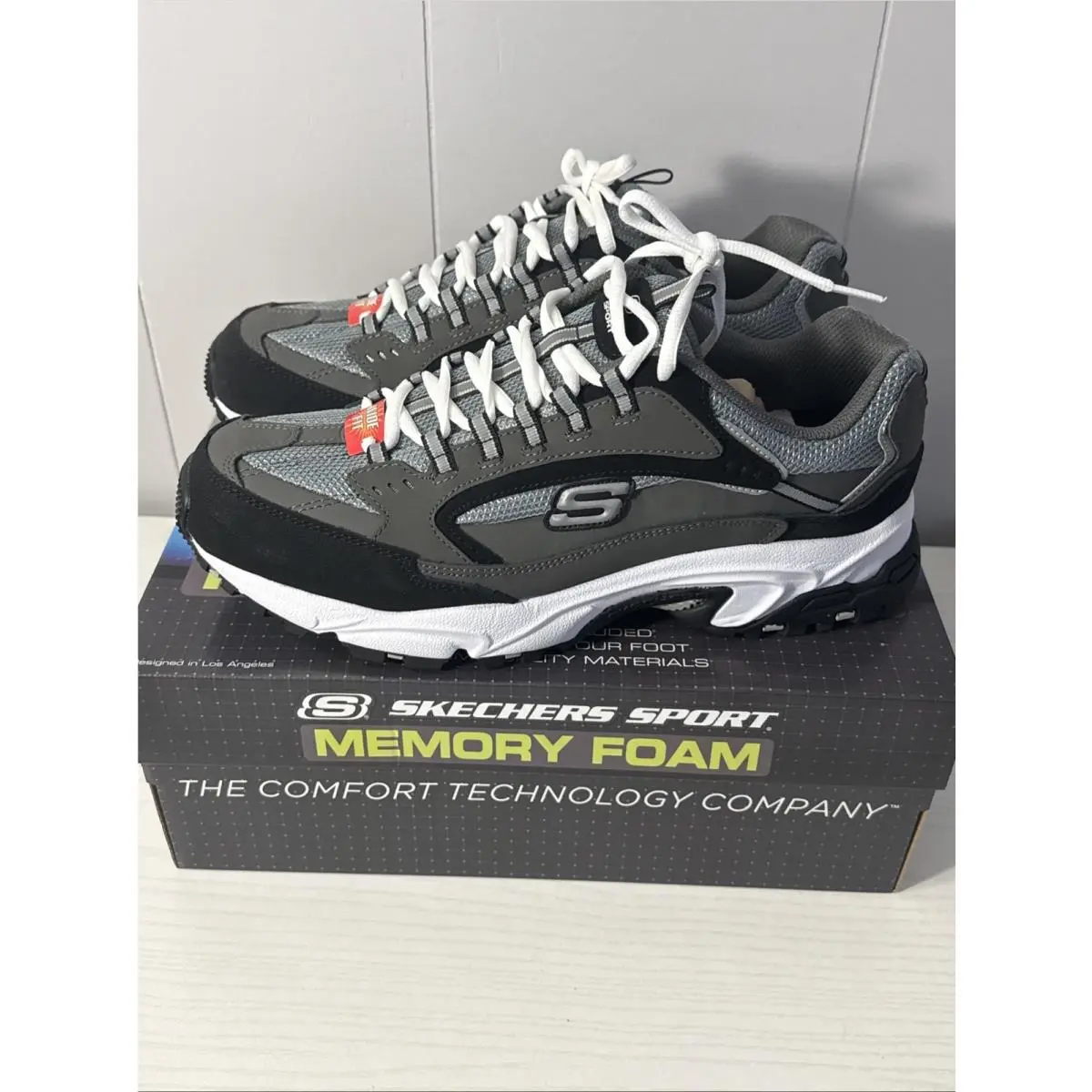 Skechers shoes - 51286EW - 51286 - Gray And Black 5