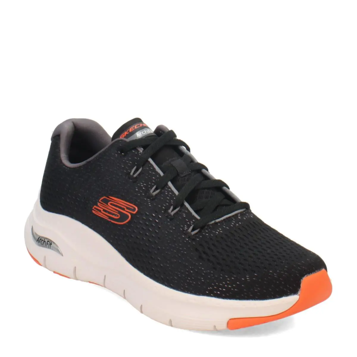 Men`s Skechers Arch Fit - Takar Sneaker 232601-BKOR Black/orange Fabric-and-syn - Black/Orange