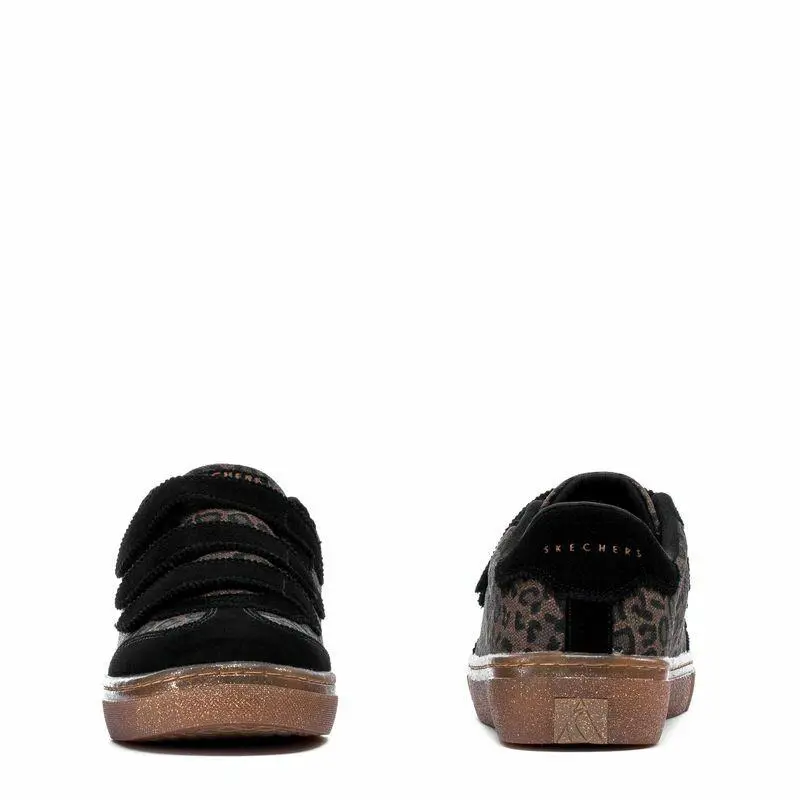 Skechers shoes - Black / Leopard / Glod 2