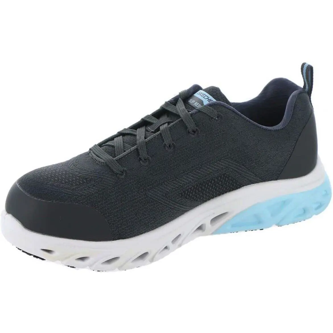 Skechers shoes - Skechers Glide Step SR-Alloy - Glide Step - Dark Gray Slate/Baby Blue (UPC: 195969834732) 0